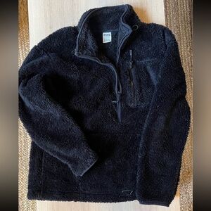 PINK Black Fleece Pullover S